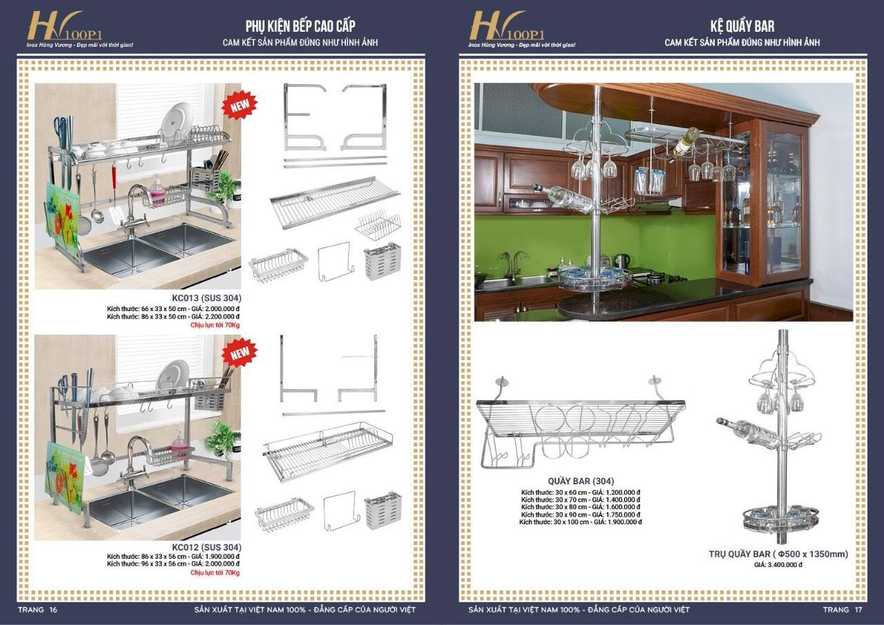 Phụ kiện phòng tắm Inox HÙNG VƯƠNG Catalogue và Bảng giá mới nhất /Page 8